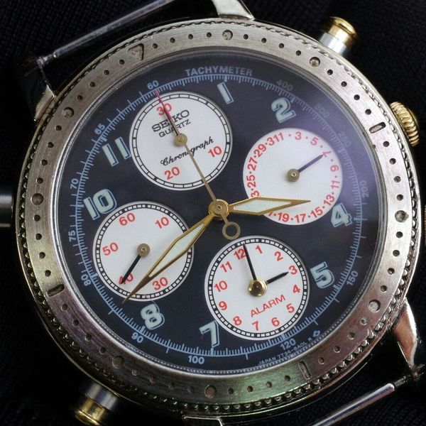 Montre Seiko Vintage 7T34-8A00 - Chronographe Alarme Années 80 | Collection Homme