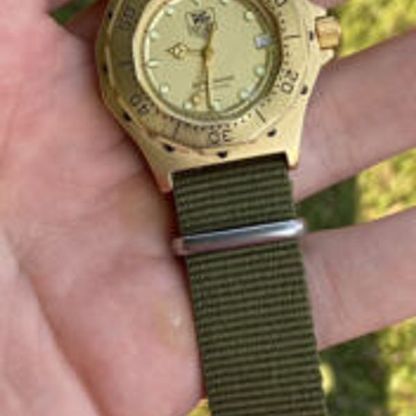 Tag Heuer mens watch Vintage 90s Gold Plated Diver