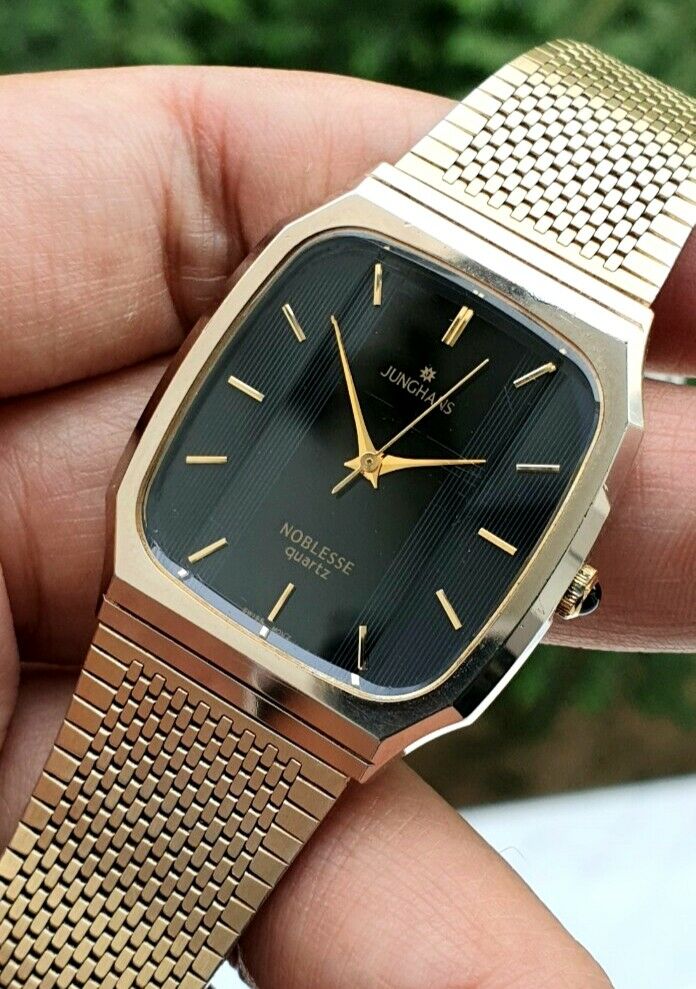 Vin-Antique Noblesse gattaca10周年 限定品 Junghans Noblesse Gold Plated Handsome Vintage Mens Germany