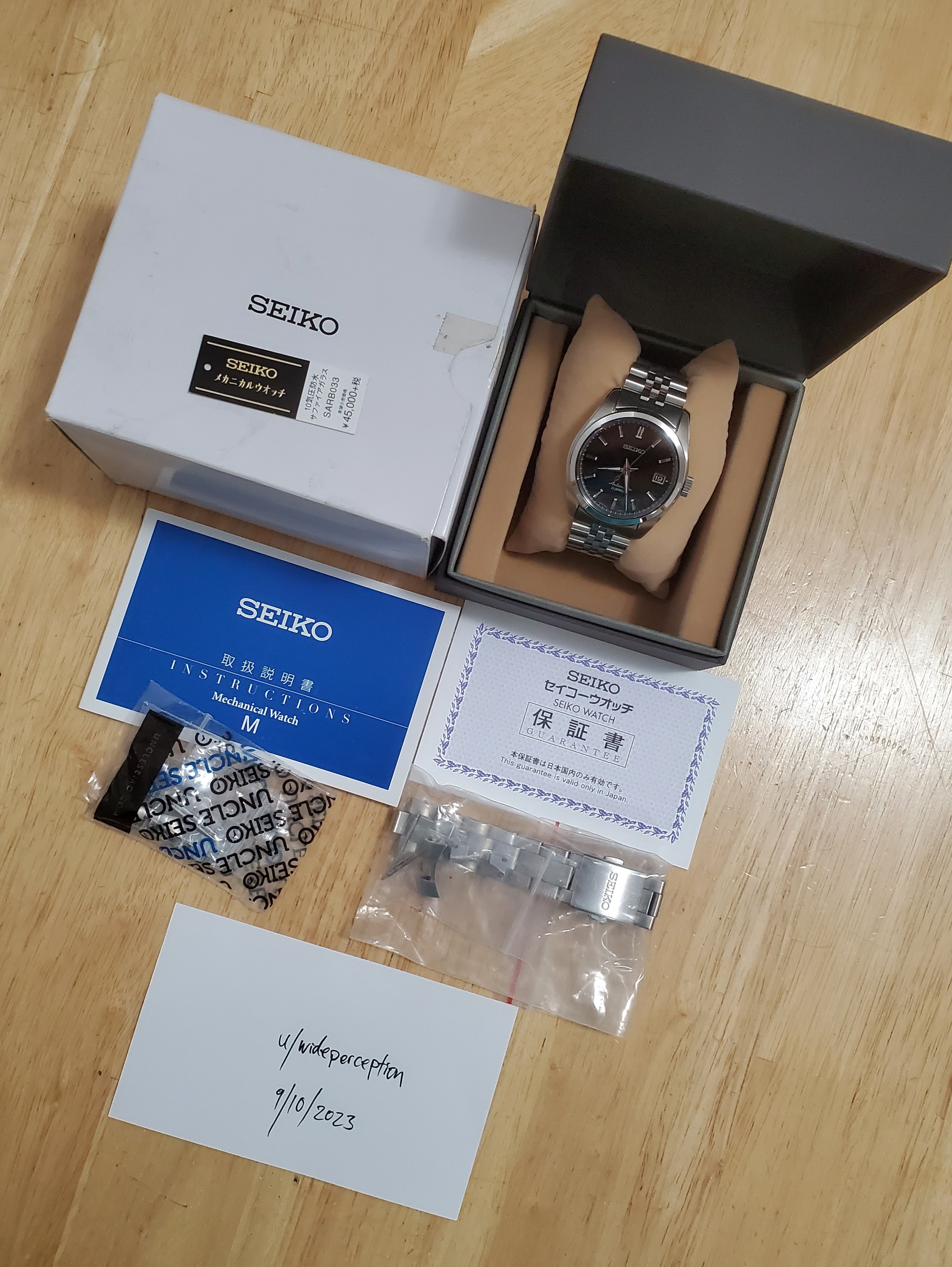 WTS] SEIKO SARB033 w/ Uncle Seiko Jubilee - FULL SET &amp 