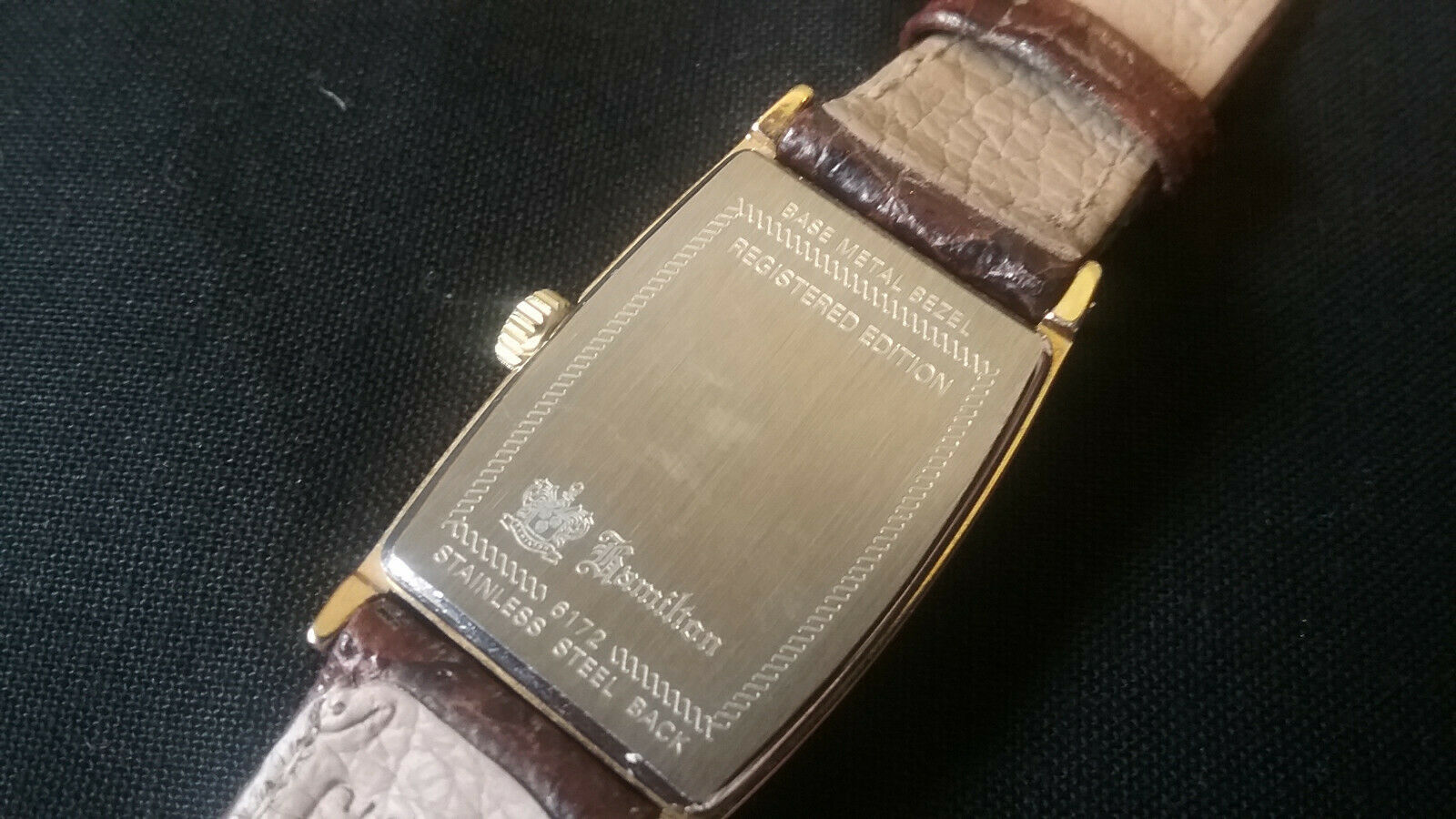 Vintage Hamilton 6172 Watch Registered Edition Gold Tone 15 Jewels