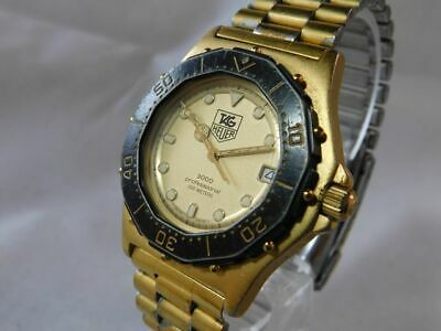 TAG HEUER 937.406 DATE GOLD MEN'S VINTAGE WATCH SWISS QUARTZ