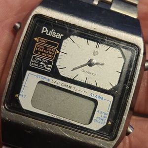 PULSAR Y651-5030 Watch | *Vintage* Analog PULSAR Vintage Wristwatch Y651-5030 ANALOG-DIGITAL LCD Alrm  main image 4