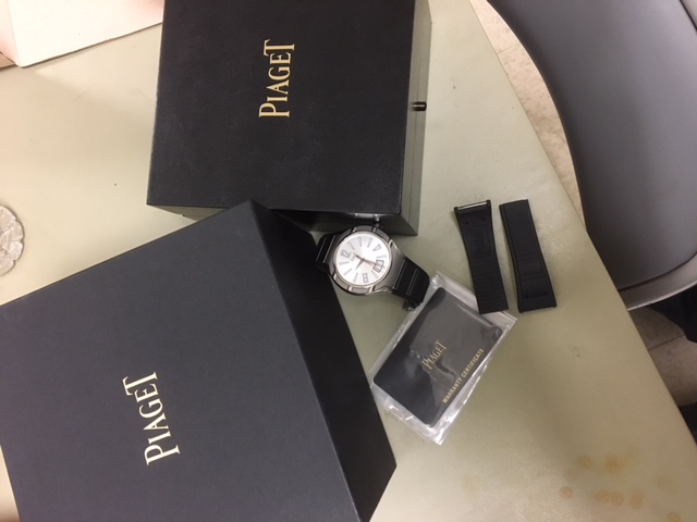 FSOT Piaget Polo FortyFive with box card extra strap