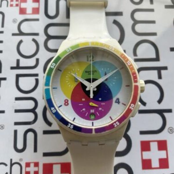 Susw407 Swatch Chronograph SUSW404 Chrono 41mm Silicone | WatchCharts Marketplace