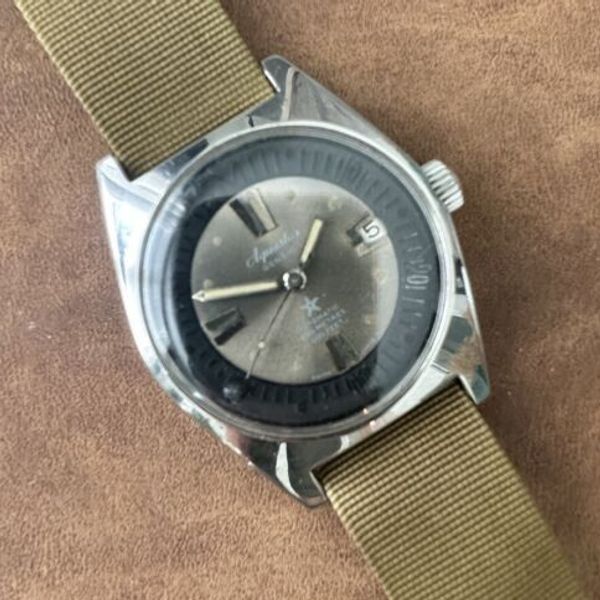 Montre De Plongée Vintage Aquastar 63 - Couronne Triple Fonction, Années 60, équipe Cousteau