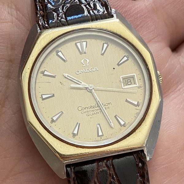 Montre Pax Quartz Rectangulaire Plaqué Or - Occasion Fonctionne