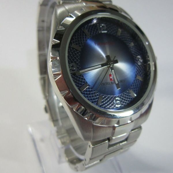 A Nice Mans Swiss Balance "Fahrenheit" Watch in Blue Good Working Order