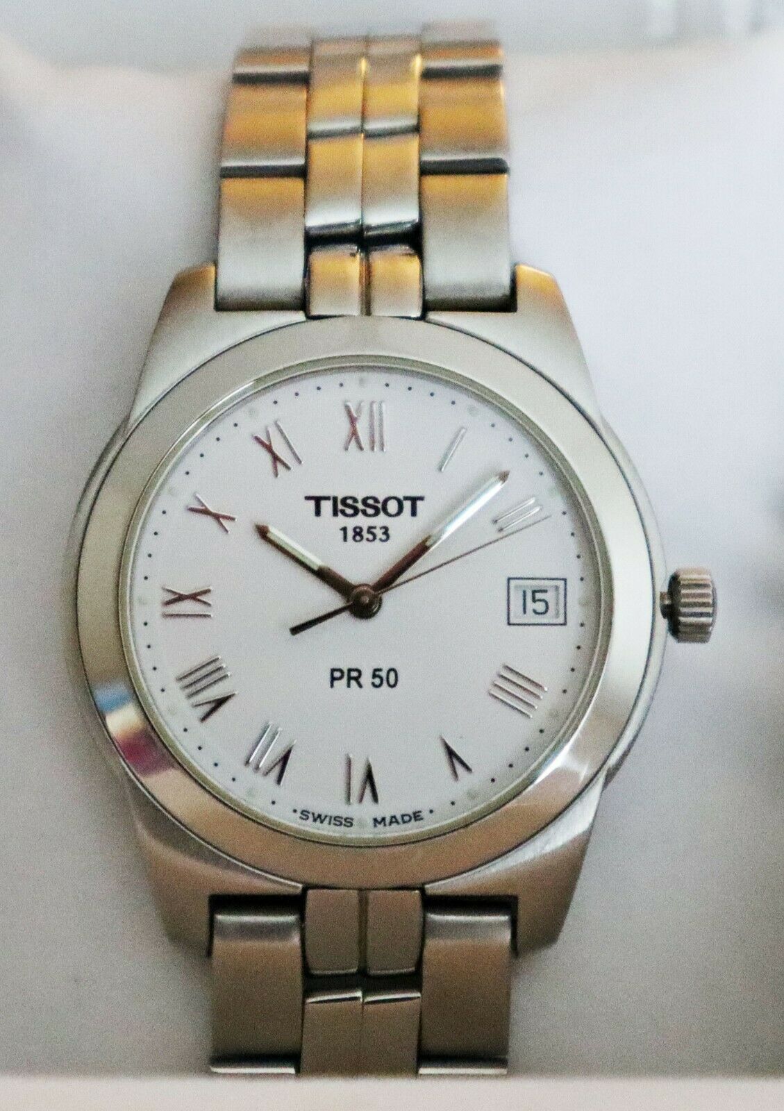 TISSOT 1853 PR50 150th ANNIVERSARY 2003 MEN S WATCH WITH BOX BOOK