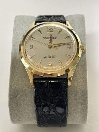 Vintage Ulysse Nardin Chronometer Co 14K Gold 21 Jewels Automatic