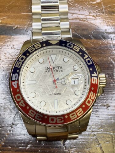 INVICTA RESERVE 34199 METEORITE DIAL AUTOMATIC DIVERS WATCH PEPSI