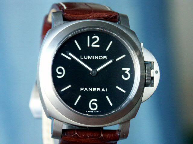 PANERAI PAM 176 LUMINOR BASE TITANIUM BLACK SANDWICH DIAL 44MM