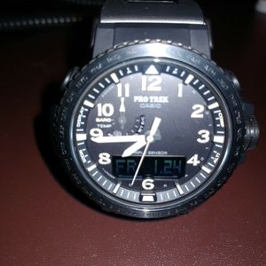 Casio Pro Trek Climber Line Solar Radio Composite Band Watch Prw 50fc 1 Watchcharts