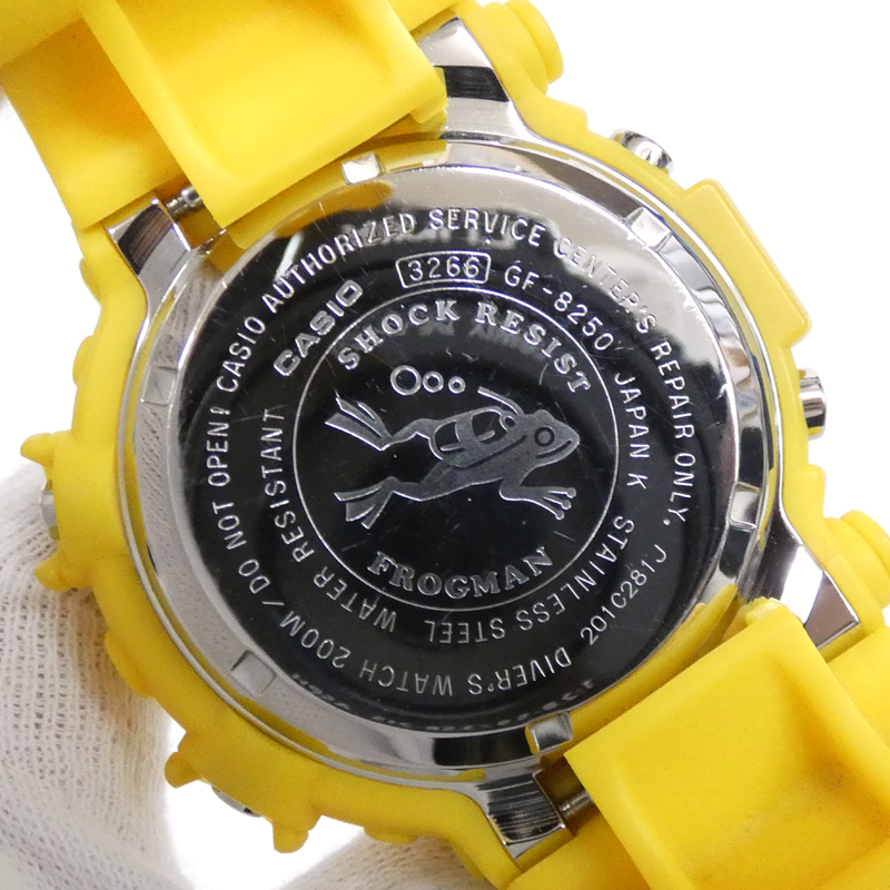 Used] G-SHOCK G-SHOCK GF-8250 FROGMAN watch digital solar resin