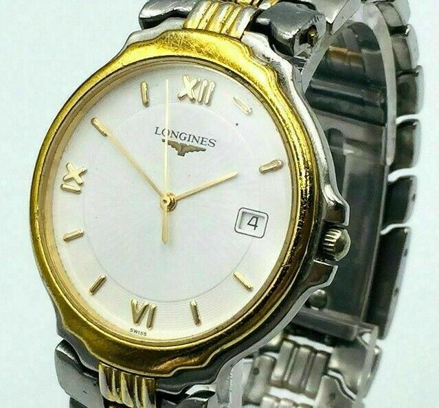 LONGINES EFCo S30 2 Tone Gold Plated Stainless Steel Mens Swiss