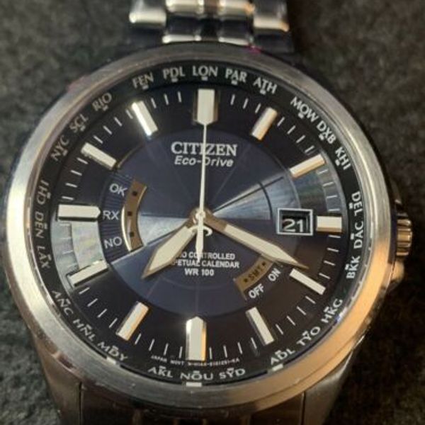 Citizen EcoDrive Radio Controlled Perpetual Calendar H144S067405 Mens