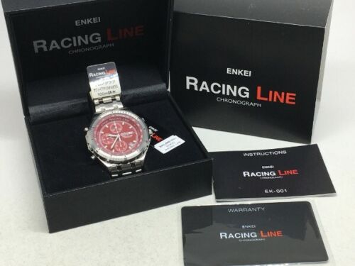 ENKEI RACING LINE Chronograph Sport Watch Red EK-001-R Wheels JDM Rims RARE  | WatchCharts Marketplace