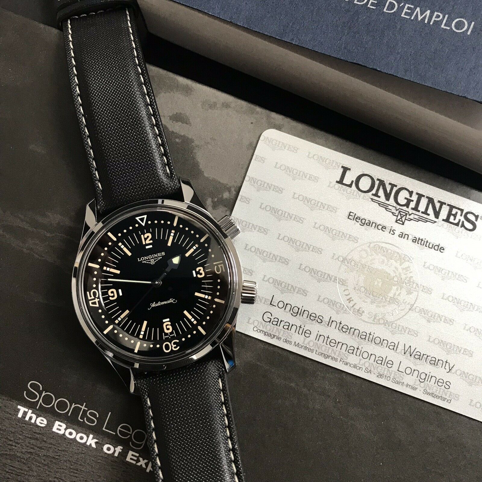 Longines Legend Diver No Date ref L3.674.4.56.3 Box and Papers