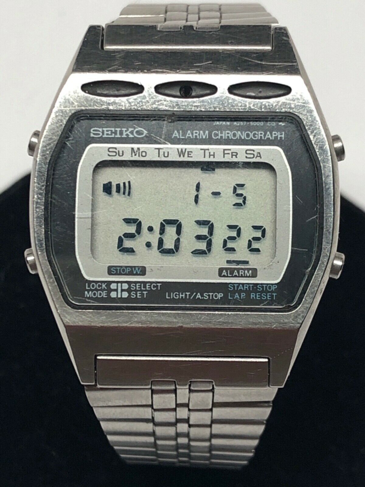 Seiko Men's Digital LCD Watch Stainless Model A257-5009 A / Functions  working!! | WatchCharts