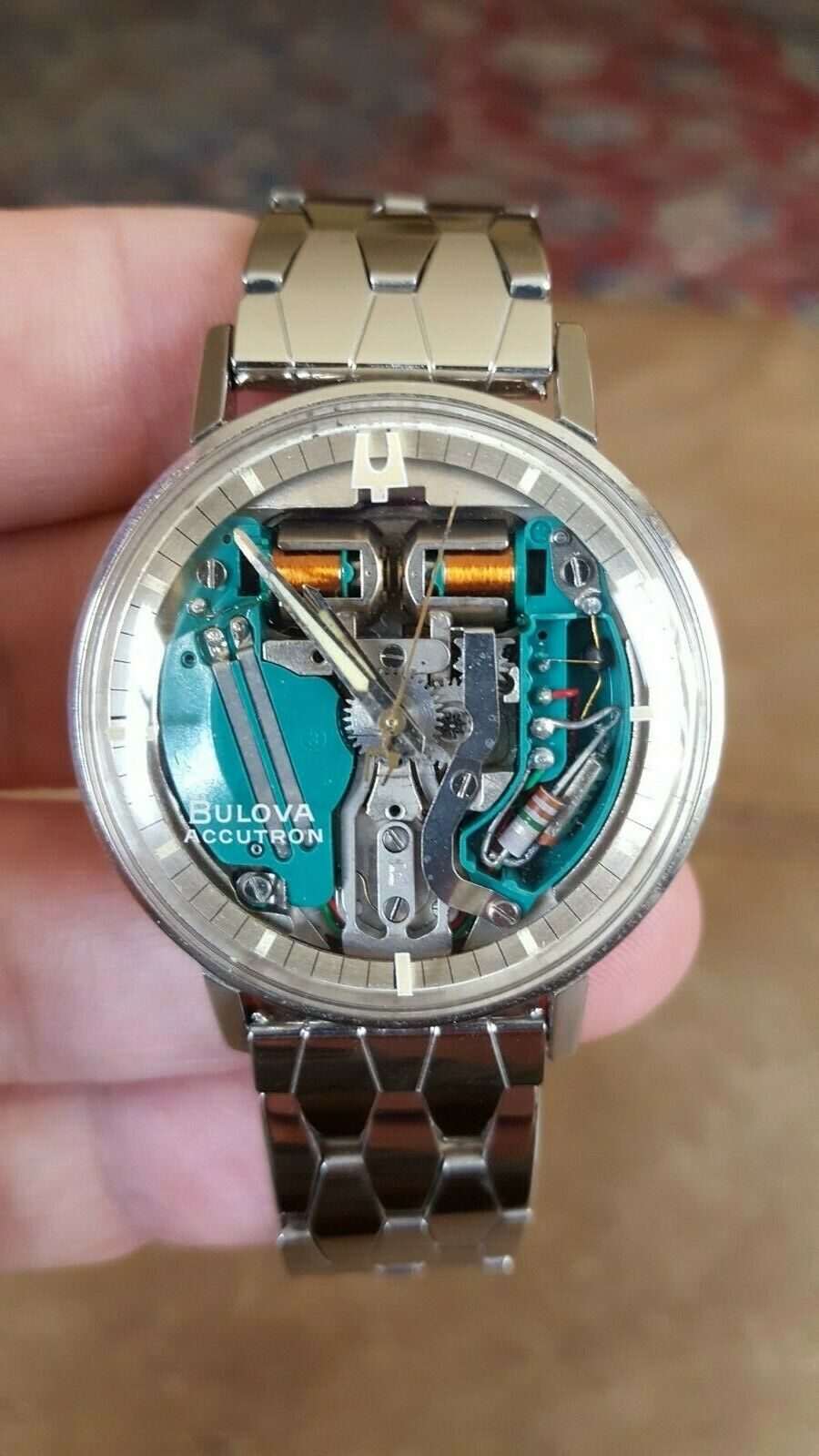 1968 Bulova Accutron Spaceview watch with original Kreisler coffin