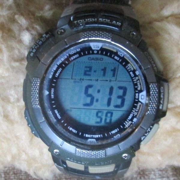 CASIO Pathfinder Pag80 PAG 80L TRIPLE SENSOR TOUGH SOLAR Comp ALTI MEN’S WATCH WatchCharts
