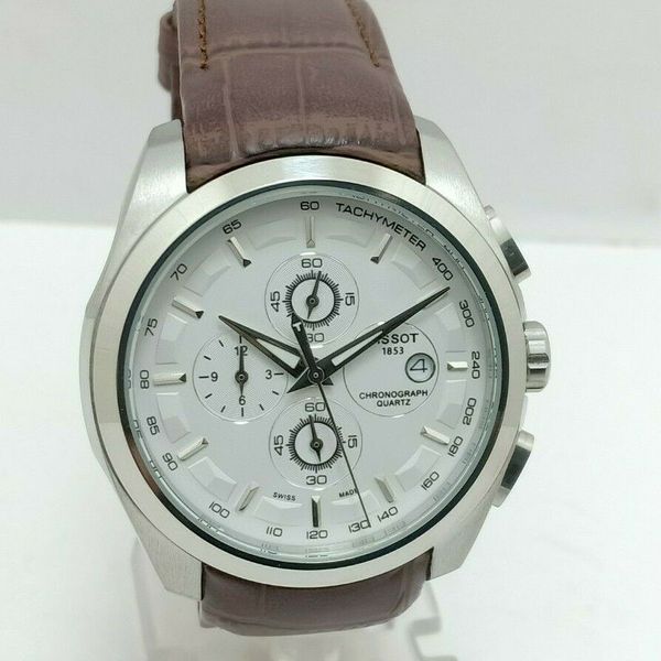 Bracelet De Montre En Cuir 22mm 23mm 24mm - Compatible Tissot Couturier T035, Boucle Déployante