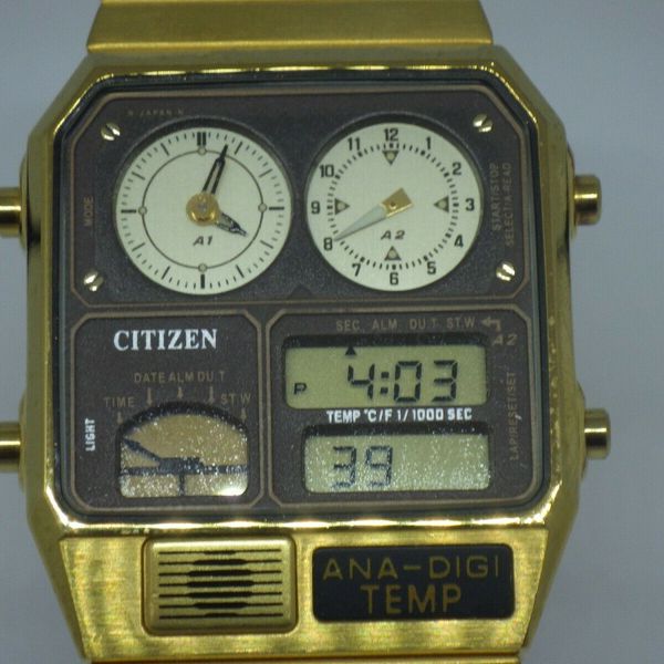 CITIZEN ANADIGI TEMP watch 8988 (3249AG) "Gold color" WatchCharts