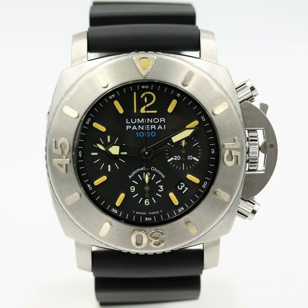 FS: Panerai PAM 187 Luminor Chronograph 1000 Submersible stainless ...