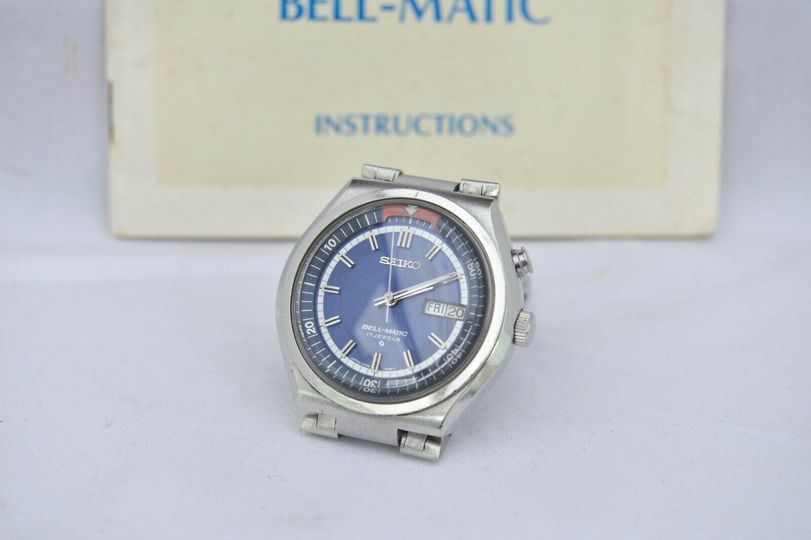 Vintage SEIKO Bellmatic 4060-6040 Blue Dial 1970s Working + instructions |  WatchCharts