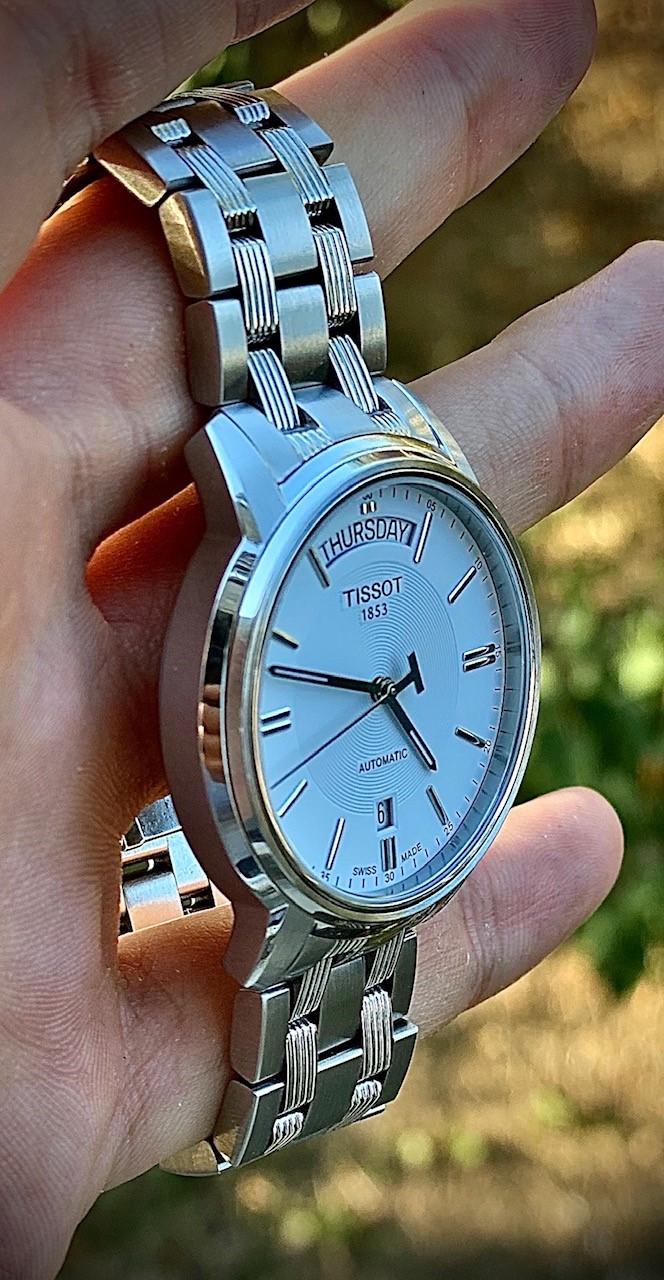 t classic automatic iii day date men's watch