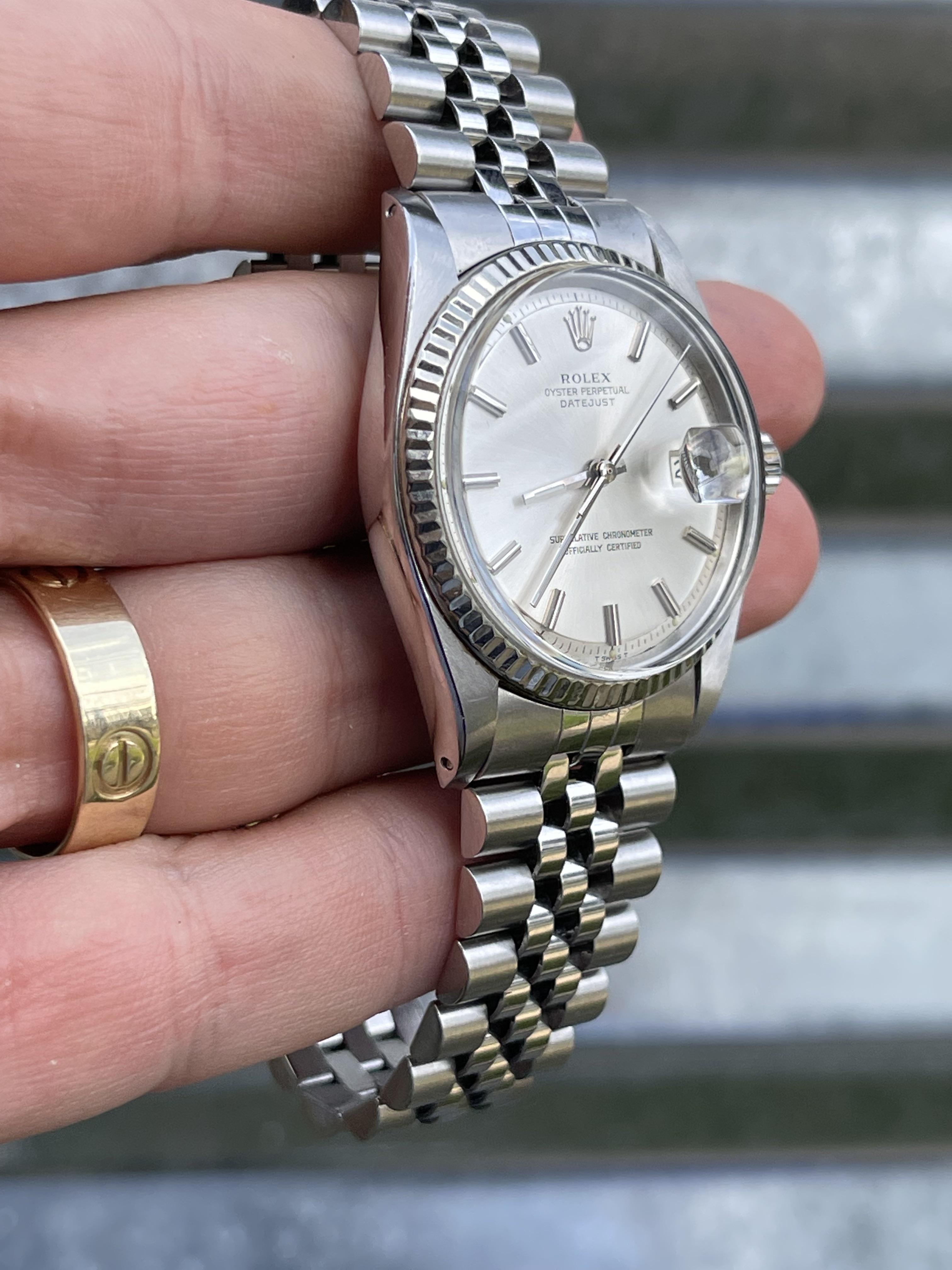 WTS 1976 Rolex Datejust Reference 1601 White Gold Bezel 36mm