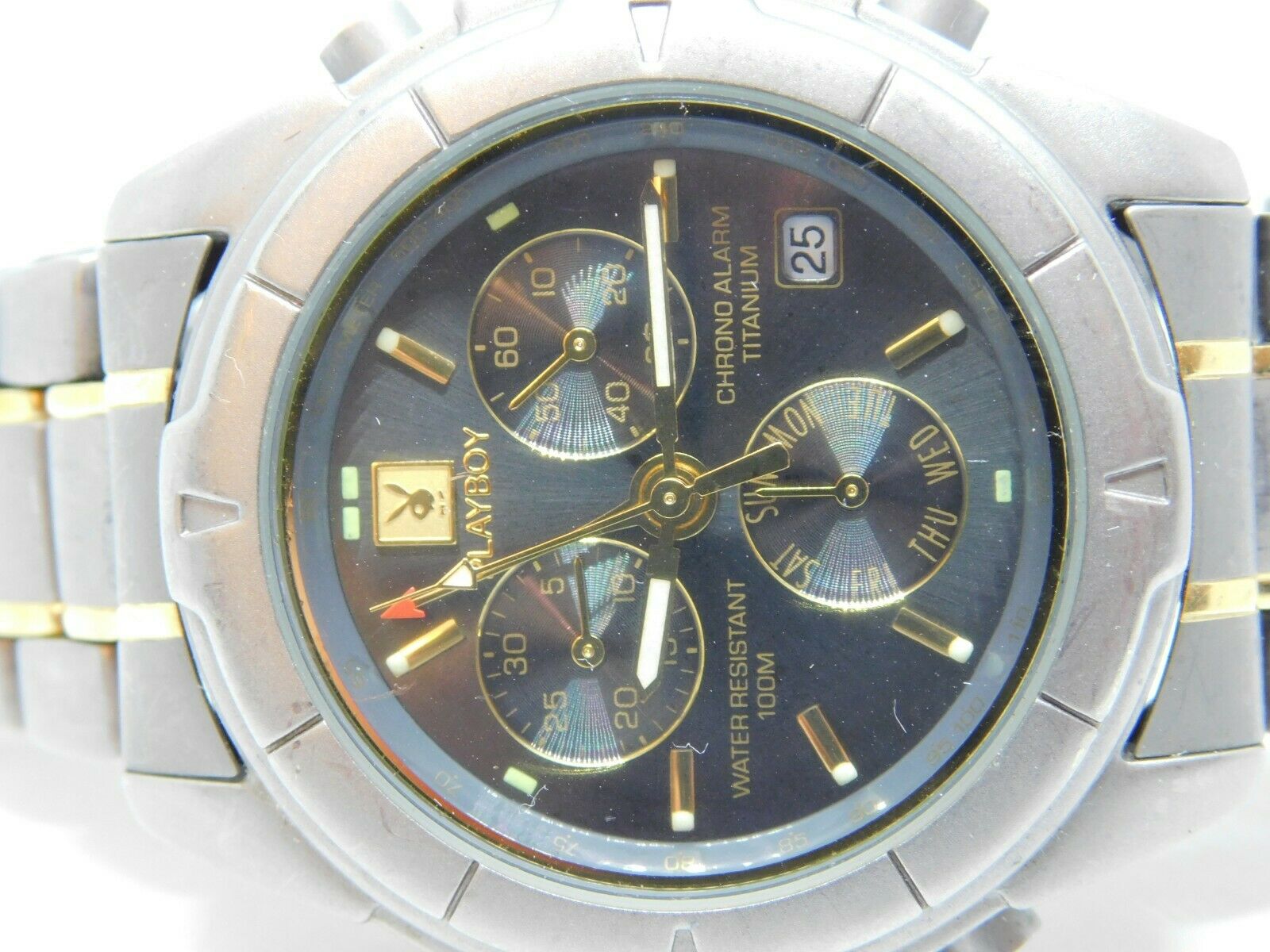 Playboy Titanium Time Force Swiss Made Quartz Analog Men's