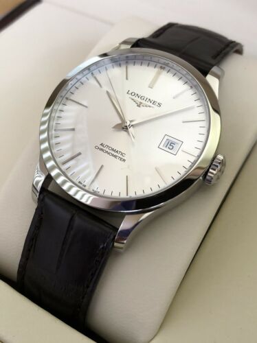 LONGINES RECORD 38.5MM MENS AUTOMATIC WATCH Ref L28204722 NEW