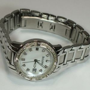 Bulova C637530 Ladies Quartz Watch Diamond Bezel MOP Date  display picture 1