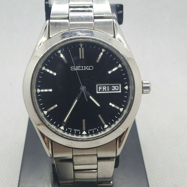 Seiko 7N43-9070 Mens All Steel Silver Analog Quartz Watch RUNNING |  WatchCharts