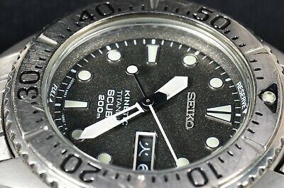 Seiko 5M63-0B40 SBCZ005 Grey Ghost Scuba 200m Diver Kinetic