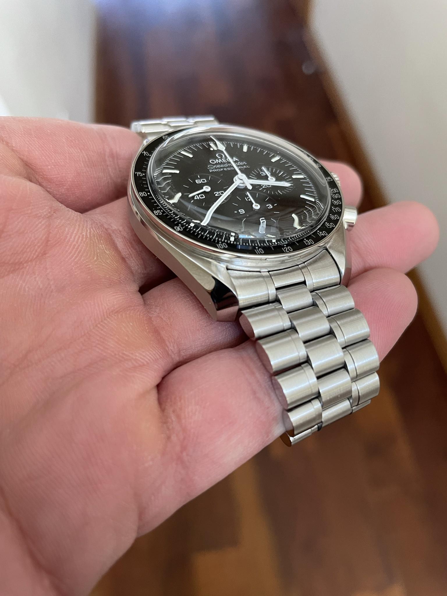 Omega Speedmaster Moonwatch Professional Chronograph 42mm 3861 Hesalite  310.30.42.50.01.001 — Watch Exchange Co.