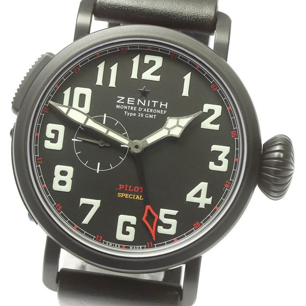 Beauty ★ Box with warranty [ZENITH] Zenith Pilot Aeronev Type 20 GMT