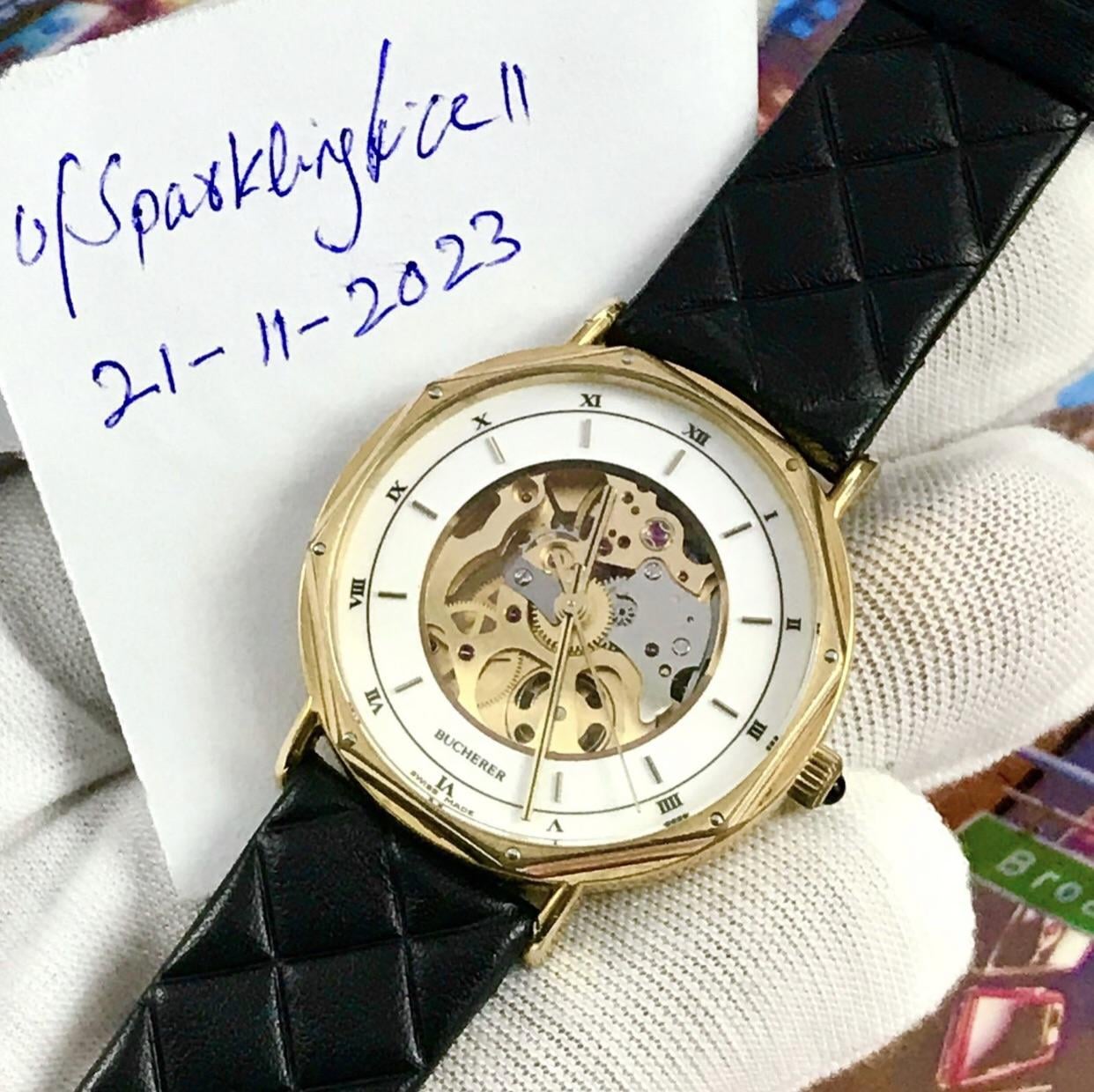 GROVANA 手巻き時計 スケルトン 17石 スイス 023】【1円から】GROVANA