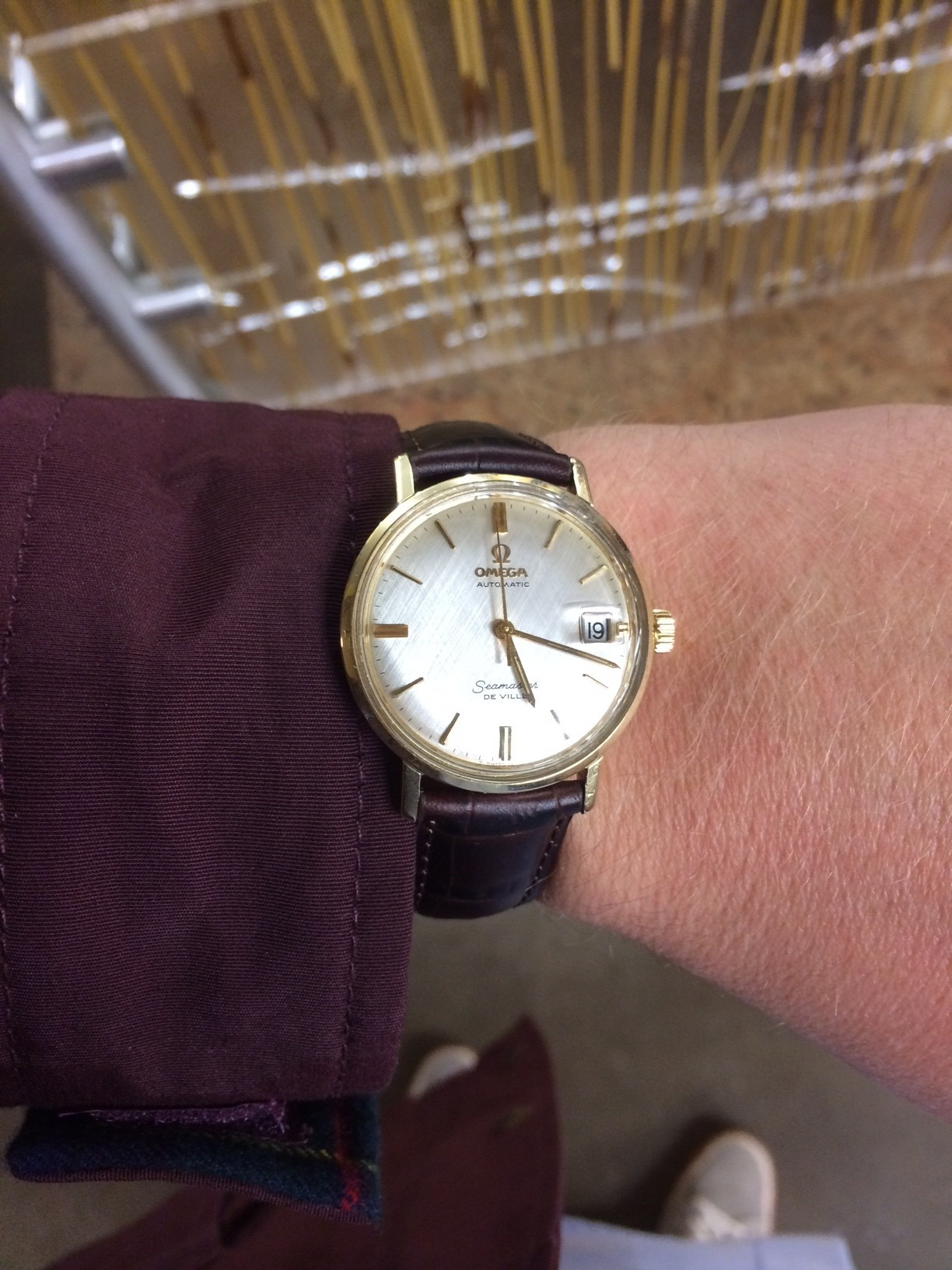 1966 Omega Seamaster Deville steel Automatic all original onyx Dial date Model 166.020 Mint condition