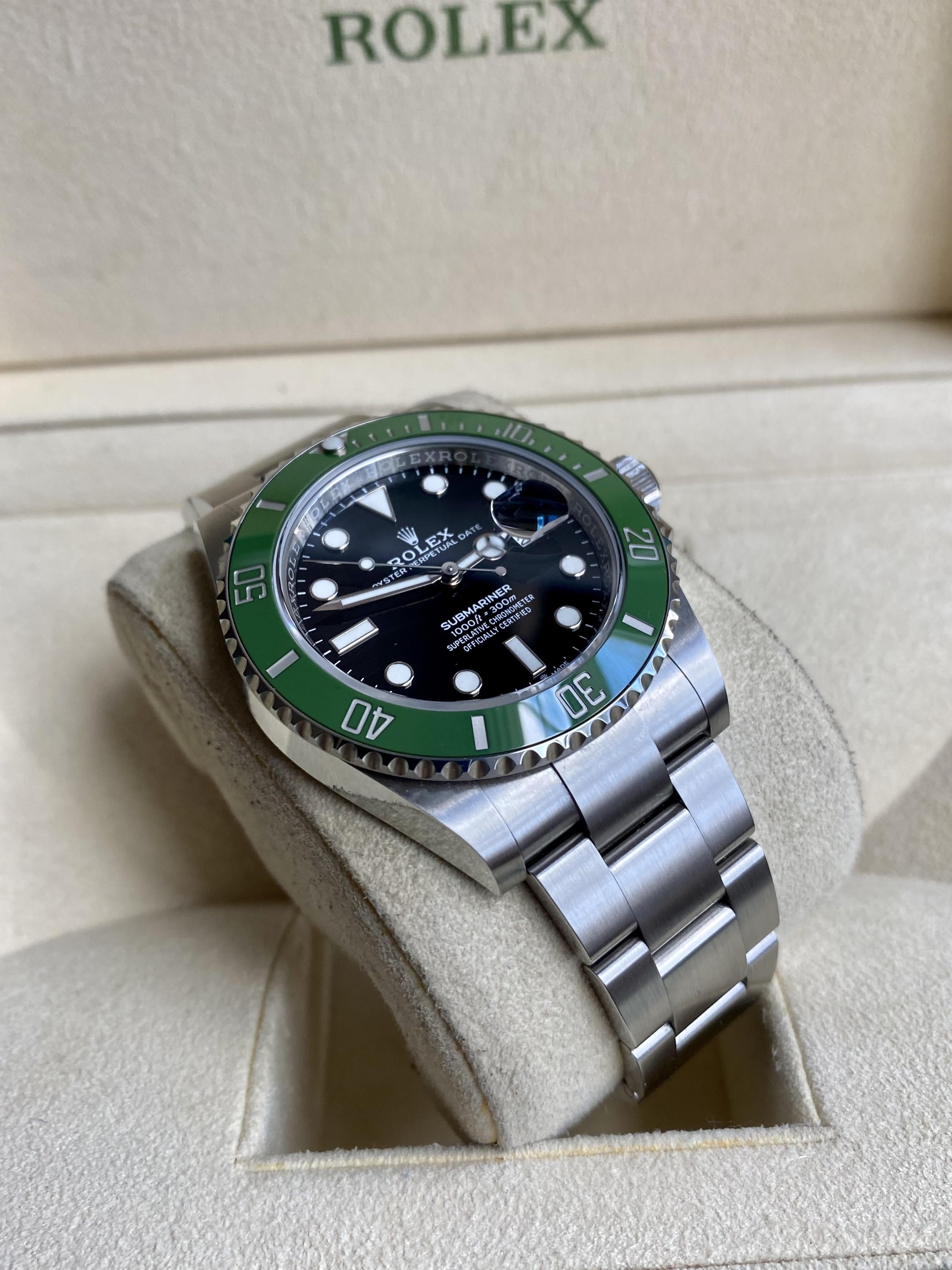 Rolex Submariner Date Watch CL5 Green Dial Bezel Men s Sub 72200