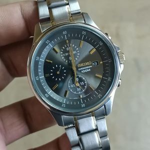 Mens Seiko Chronograph 4T53-00B0 stainless steel quartz wrist