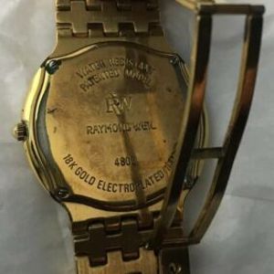 Raymond Weil Fidelio black diamond dial watch 18K Gold
