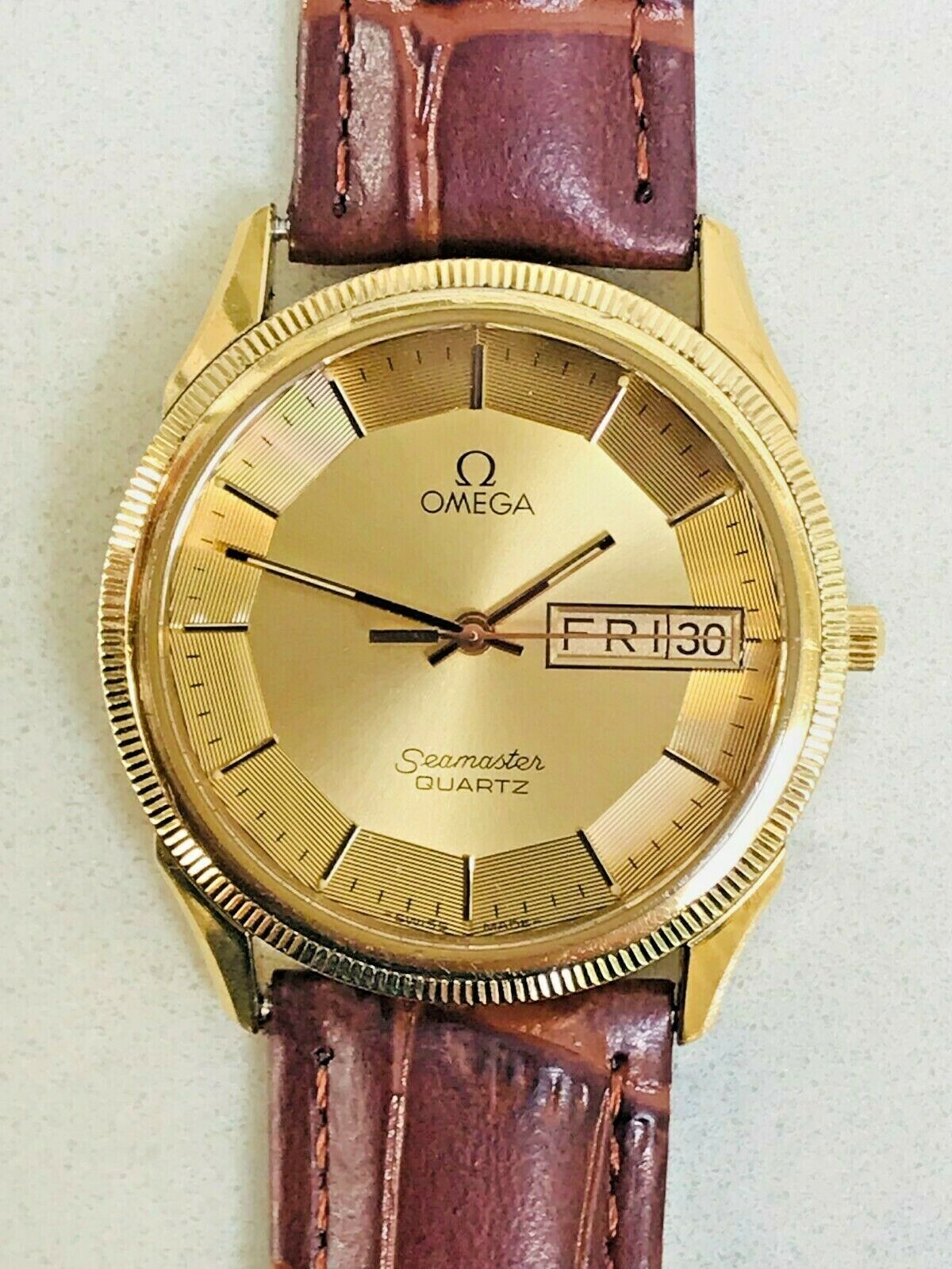 Omega Seamaster 1425 Pie Pan Dial Coin Edge G/P Day-Date