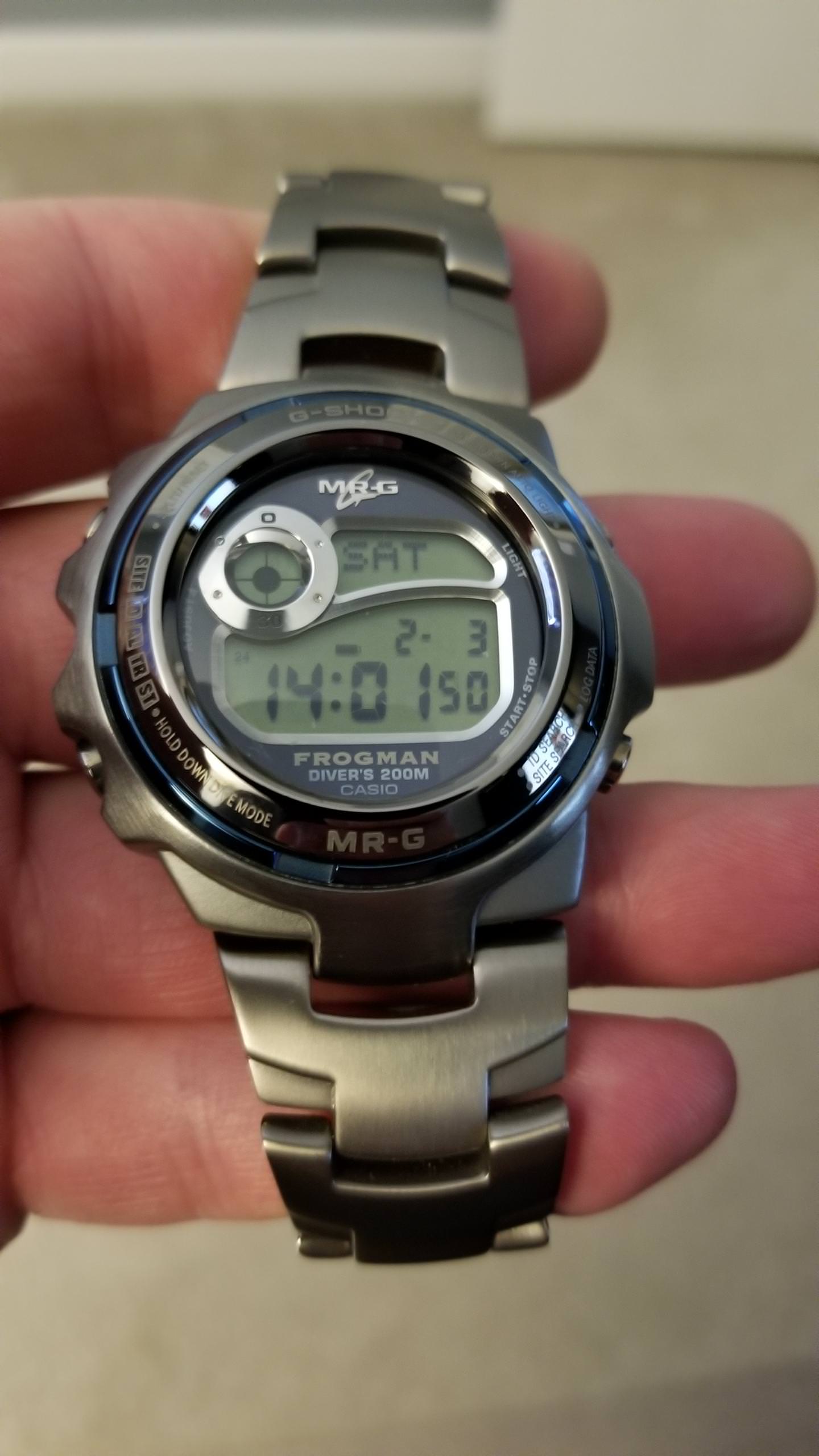 Casio G Shock MRG-1100-2 Frogman, Titanium, Excellent Condition