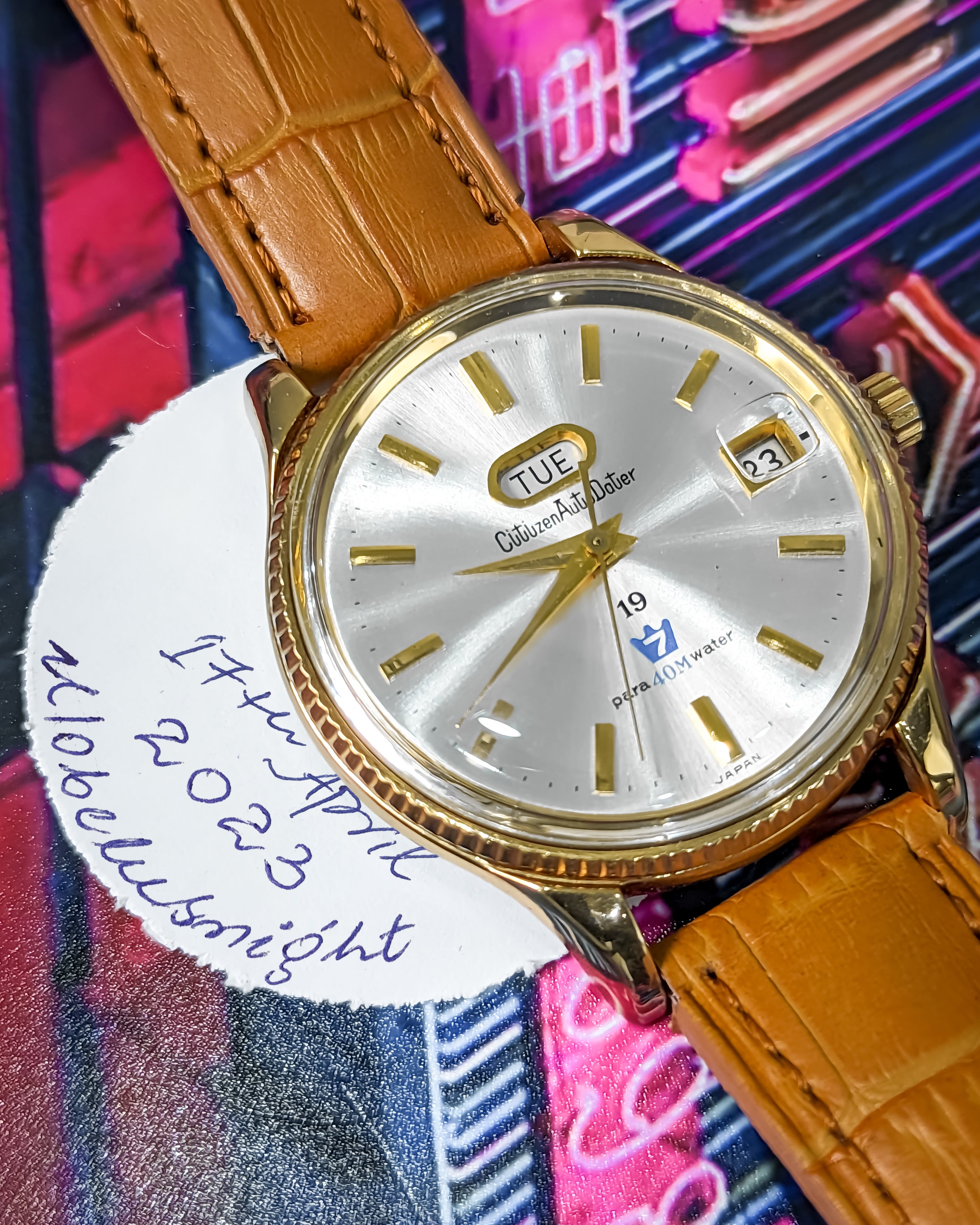 Citizen Auto Dater/シチズン/para 40M water/自動巻/腕時計/動作品 