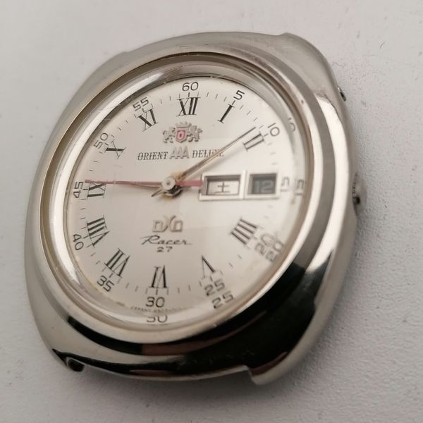 Orient Racer Watch VINTAGE ORIENT DELUXE RACER 27 JEWELS H349 MANUAL WIND (NEED REPAIR ...