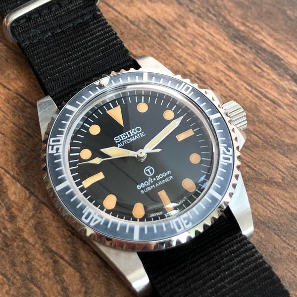 [WTS] 39.5mm Vintage Seiko Submariner 5517/5513 Ghost Milsub Mod/Build ...