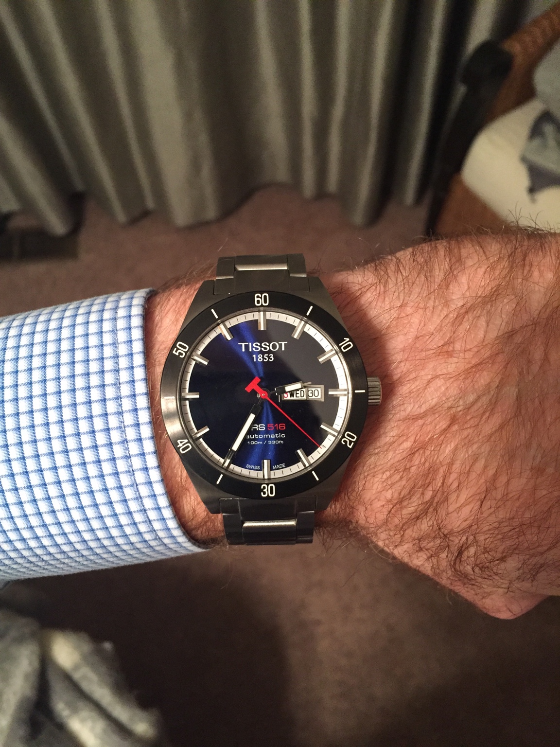 Tissot prs hotsell 516 blue dial