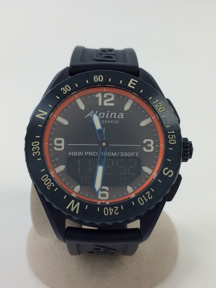 Used ALPINA Quartz watch Digiana Rubber NVY AL283X5AQ6